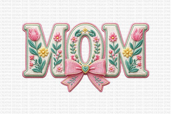 Download Floral Mom Embroidery PNG - Mom Collection