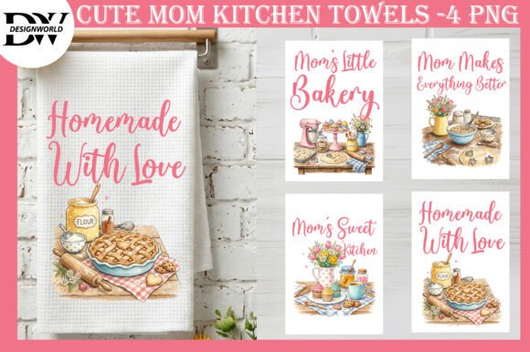 Download Cute Mom Kitchen Towels Sublimation - Mom Collection