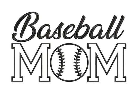 Download Baseball Mom Embroidery Design - Mom Collection