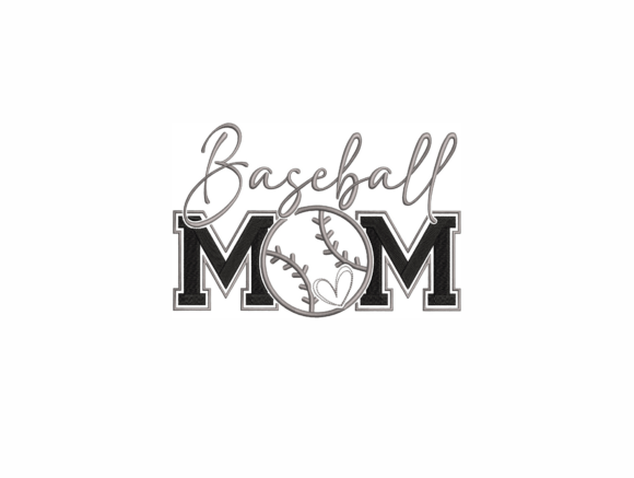 Download Baseball Mom Embroidery Design - Mom Collection