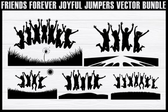 Download Friends Forever Joyful Jumpers Vector - Vector Collection