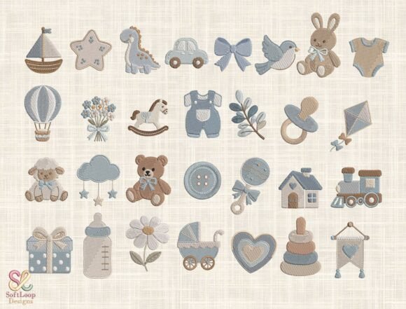 Download Giant Baby Boy Nursery Embroidery Bundle - Nursery embroidery Collection