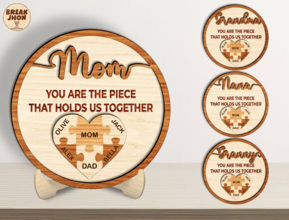 Download Personalized Mom Puzzle Sign SVG - Mom Collection