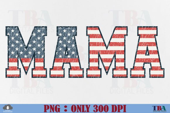 Download Retro 4th of July Mama PNG, American Mom - Mom Collection
