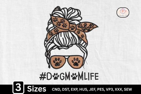 Download Messy Bun Paw Print Dog Mom Life - Mom Collection