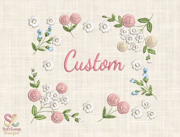 Download Custom Floral Name Embroidery Design - Floral name Collection