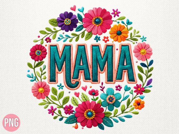 Download Floral Mama Embroidery PNG Mom Shirt PNG - Mom Collection